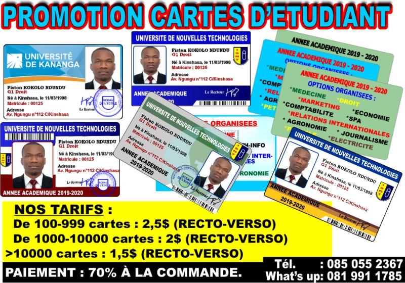Promotion carte dtudiant